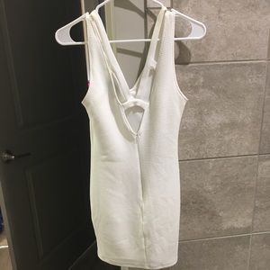 ASTR White Dress with strappy back